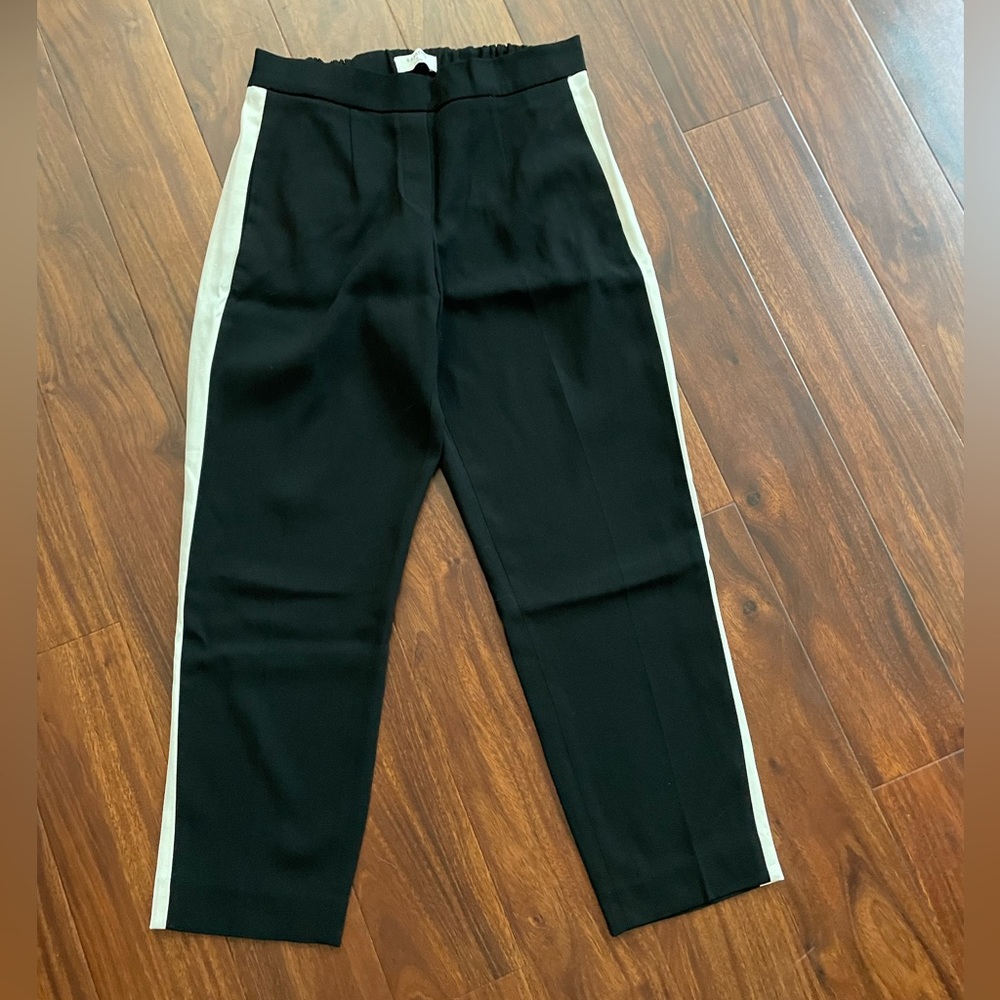 Black w/ side white stripe size 4 Babaton pants